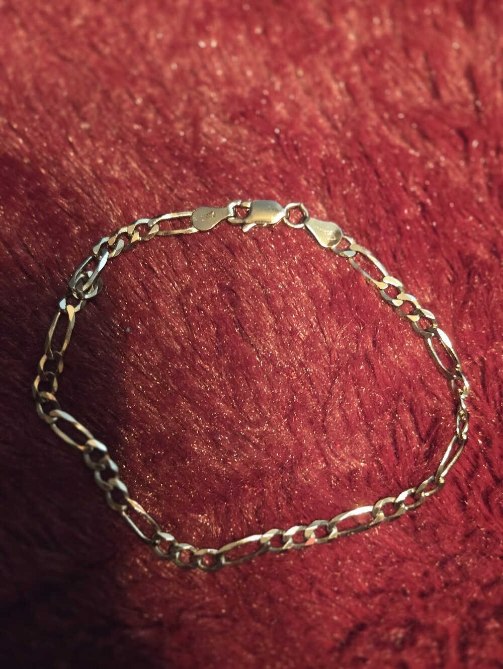 Sterling 925 Silver Figaro Bracelet